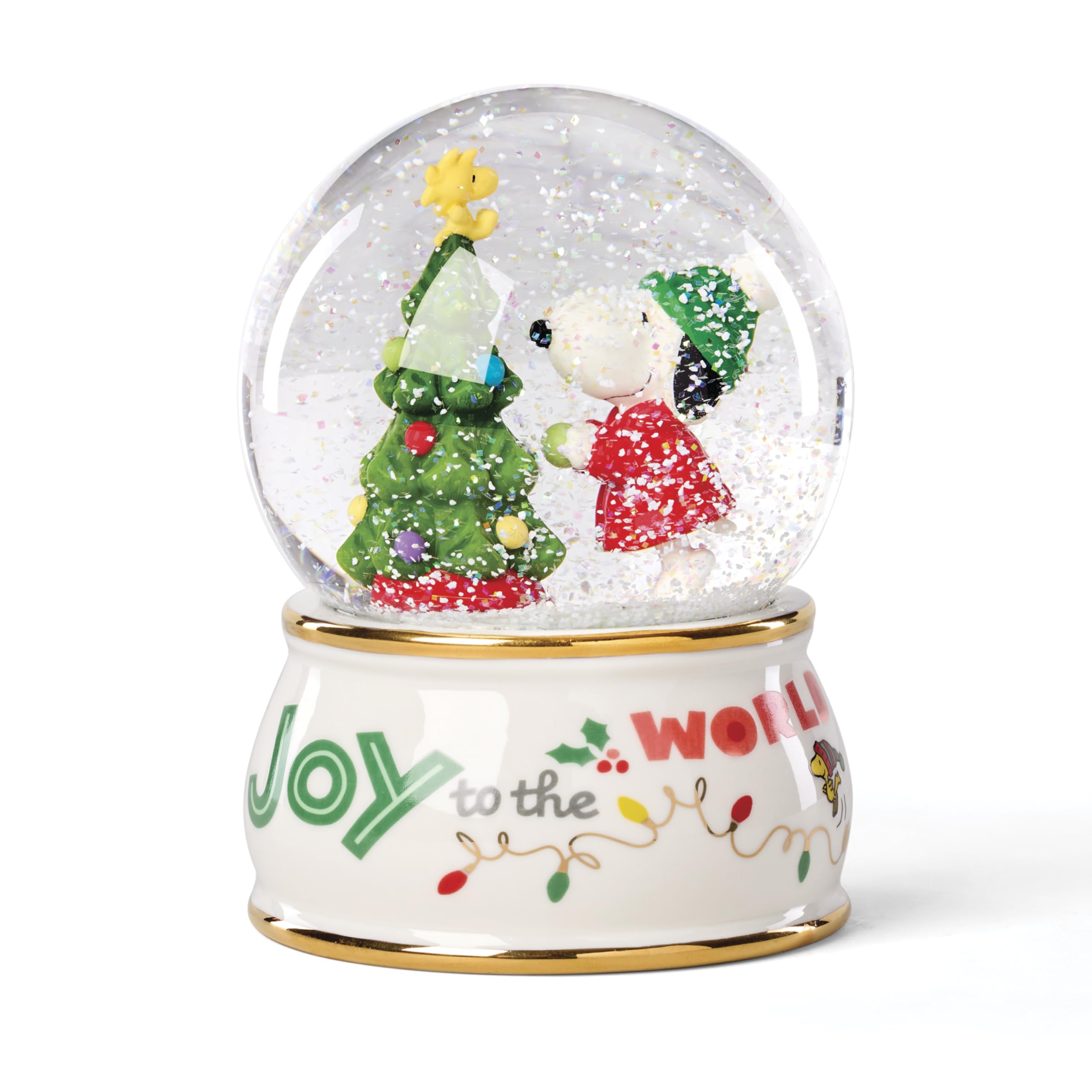 Amazon.com: Lenox 897597 Snoopy Snow Globe, Christmas Decorations